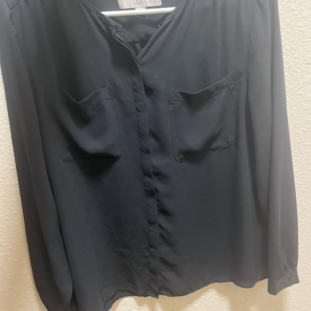LOFT Black Blouse